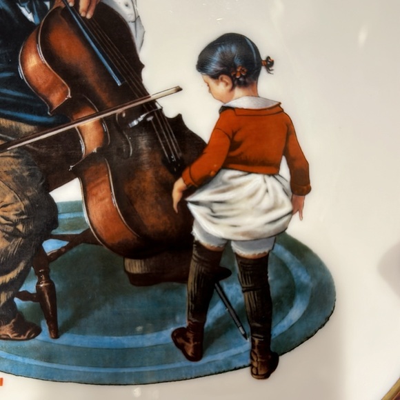 NORMAN ROCKWELL Limited Edition Danbury Mint Collectible Plate “Grandpa’s Girl” - Picture 7 of 8